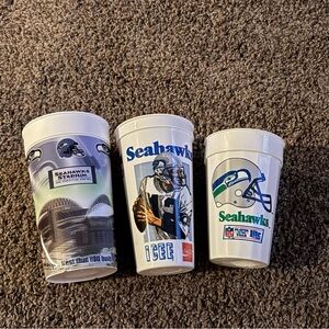 Seattle Seahawks Collectible Vintage Cups Set